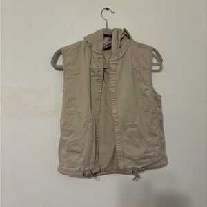 Fashion Bug Beige Hooded Vest